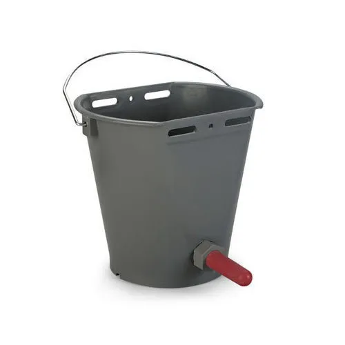 Calf feeder bucket single c/w teat & bracket