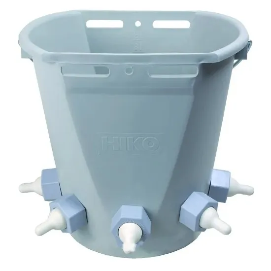 Lamb feeding bucket 5 teats grey 9l