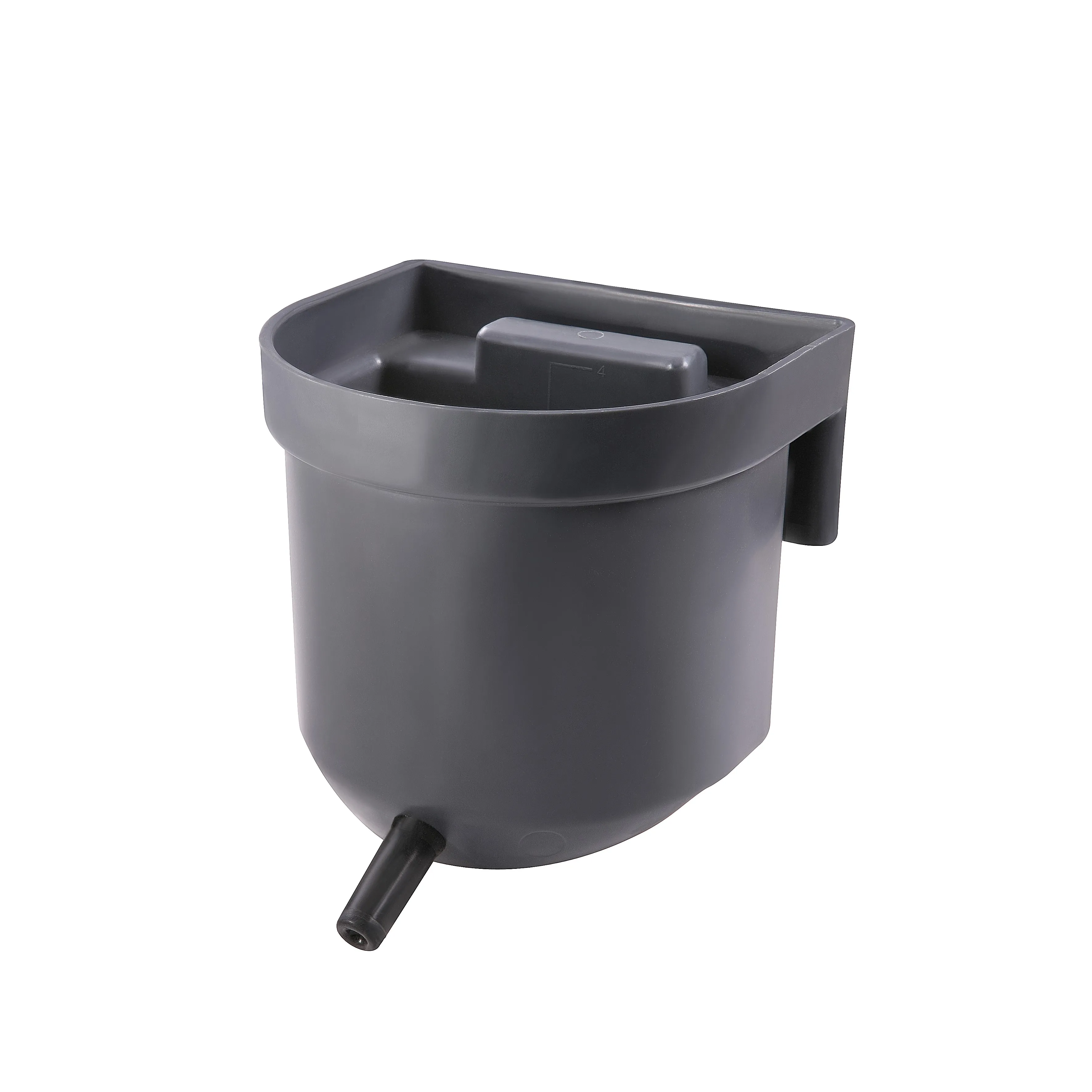 Calf bucket hanging with black flat tip teat